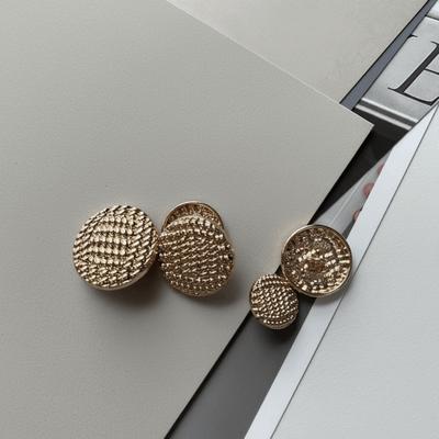 Black Gold Woven Metal Buttons 15-25mm Clothing Buttons Shirt Buttons  Sewing Accessories
