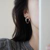 2025 Niche Design Feminine French Hoop Earrings - Plain Studs & Ear Clips