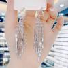 2021 Trendy Long Tassel Diamond Earrings: Elegant, Luxurious, and Stylish