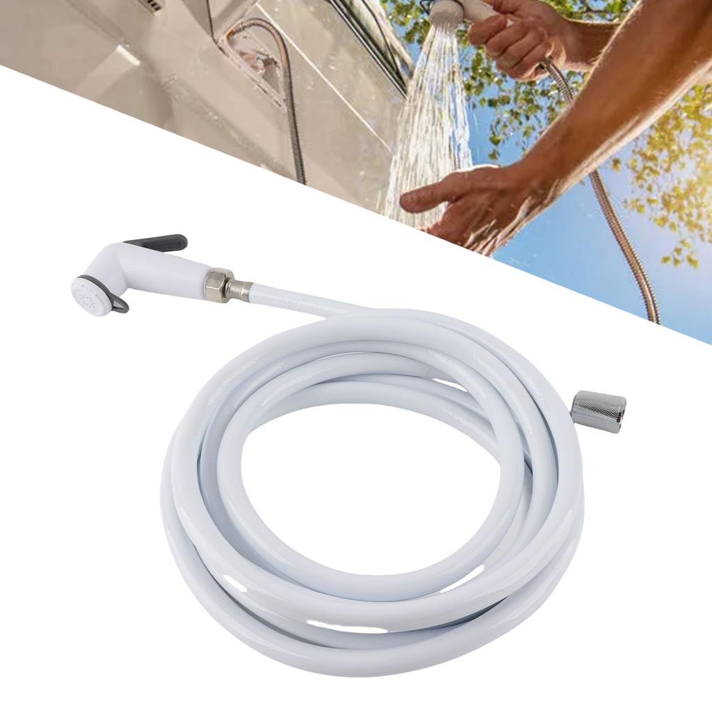 RV Shower Trigger Head with Hose Water Saving Outdoor RV Shower Kit for Ships Yachts Mobile Home