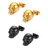 Hiphop Style Skeleton Stud Earrings Creative Mini Ear Clip Personality Earrings  Unisex
