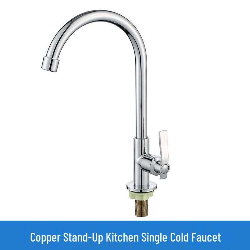 304 Stainless Steel Rotatable Kitchen Faucet with Anti-Splash and Hot/Cold Features