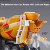 1:40 Scale Electric Cement Mixer Truck Model Toy Sound Light Pull Back Automatic Discharge Engineering Vehicle for Boys Gifts