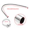 200cm Stainless Steel Exhaust Pipe with Two Clips Air Diesel Heater Car Parking Exhaust Pipe for Power Generators Car Heating