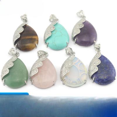 Angel Wings Angel Wings Water Drop Pendant Necklace European and American Foreign Trade Jewelry Wholesale