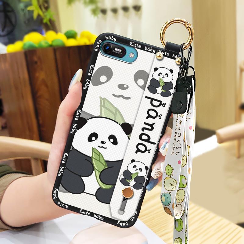Durable Back Cover Phone Case For Itel A25/A35/A25 Pro Wrist Strap Lanyard Ring Kickstand Protective Shockproof Cartoon