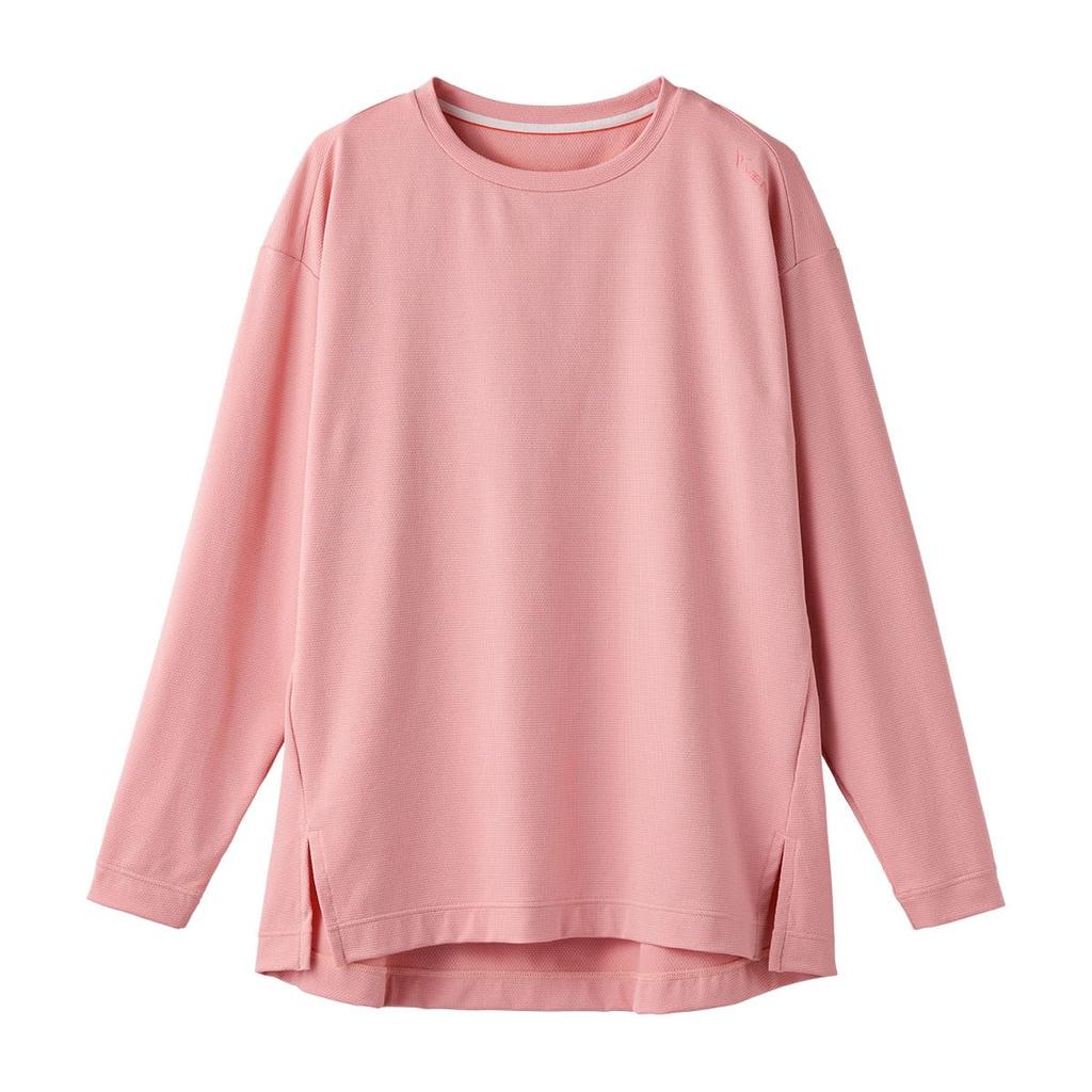 Venex Standard Long Sleeve Boat Neck Size for General Medical Devices Women's Dry+ T-Shirt, Sakura, L,