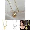 Elegant 2022 Titanium Steel Gold Rose Flower Necklace For Women Perfect Gift For Couples
