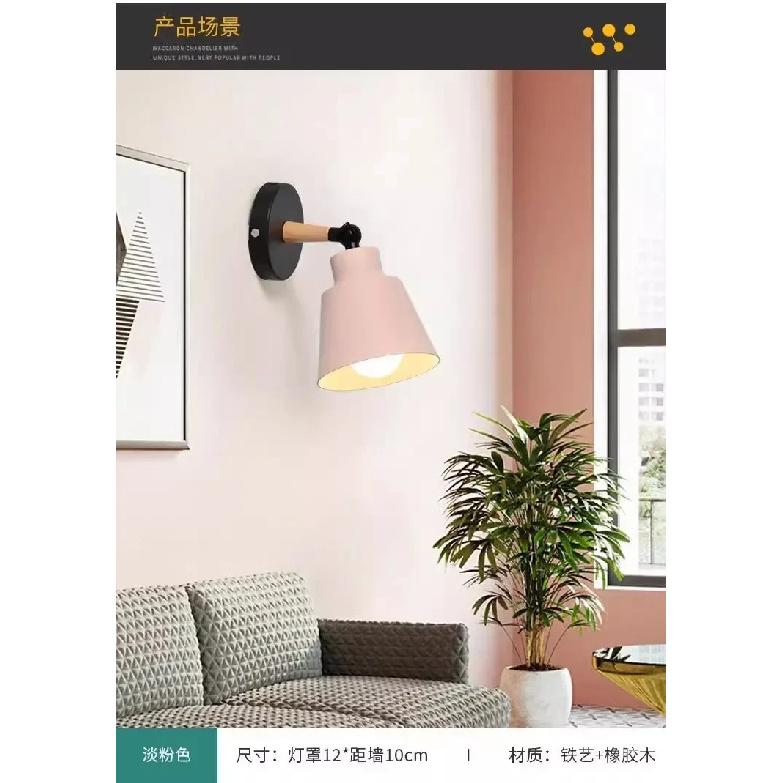 Nordisk soveværelse væglampe massivt træ LED væglamper minimalistisk kreativ stue gang natbord lampe Dekorativ belysning