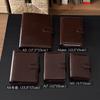 Vintage Brown M5/A7/A6/A5 Binder Refillable Journal Notebook PU Leather Portable Snap Button Planner Handbook