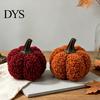 Cozy Farmhouse Autumn Decor Mini Plush Artificial Pumpkin Decoration, Fall 3D Stuffed Soft Velvet Pumpkins Ornament for Halloween Thanksgiving