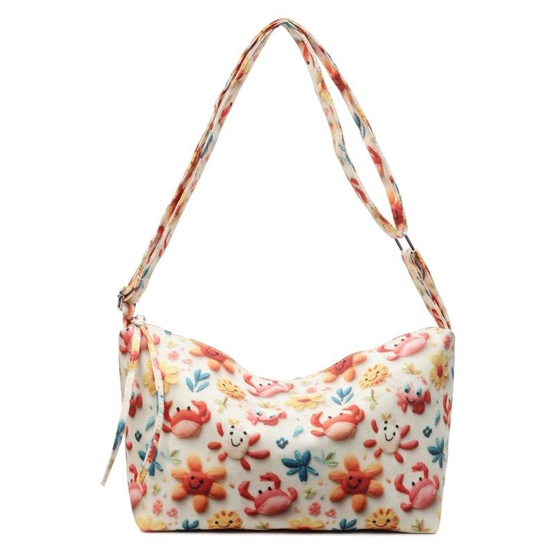 Lazy Cartoon Big Bag Women's New Casual Versatile Shoulder Messenger Bag Commuter Tote Bag