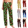 Womens Pajama Pants Sleepwear Casual Drawstring Elastic Waist Pants Comfy Straight Yoga Loose Trousers