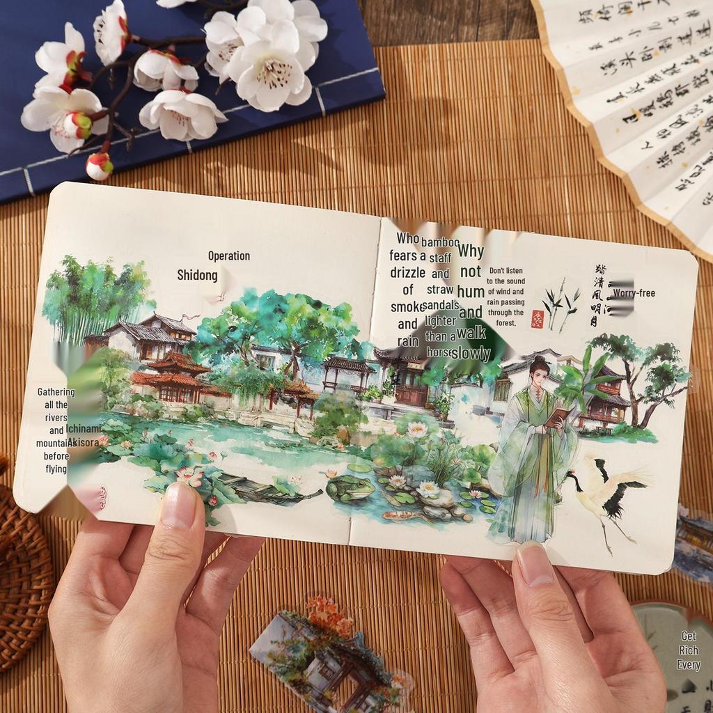 Yuezhen Four Seasons Waterproof PET Journal Stickers for Children and Cross-border Use