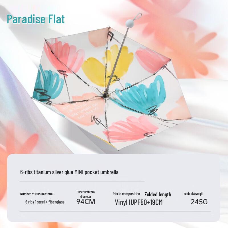 Tiangtang UV Protection 5-Fold Compact Sun Umbrella