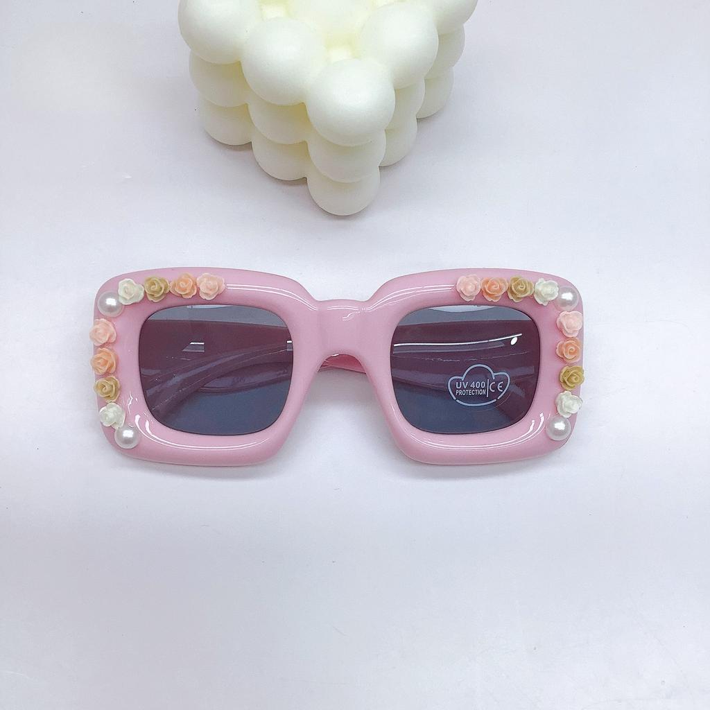 Vintage Fashion Box Children'S Sunglasses Sun Protection Uv Protection Baby Sunglasses Boys And Girls Diy Glasses