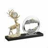 Luxury Creative Deer Figurine, Resin Sand Art Desktop Decor, Office Living Room Orange