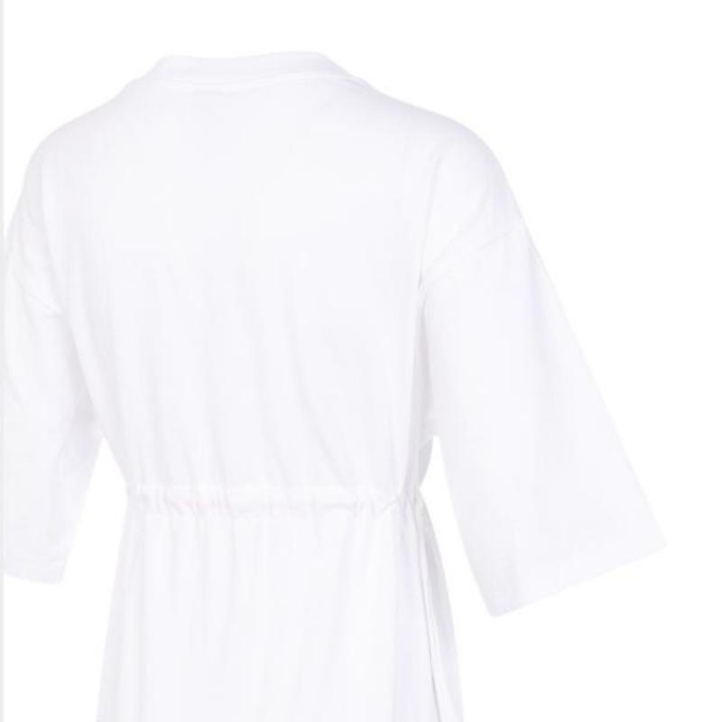 Puma Team Urban Badge Comfortable Breathable Round Neck Casual Sports Short Sleeve Dress Women Dresses White 626618-02