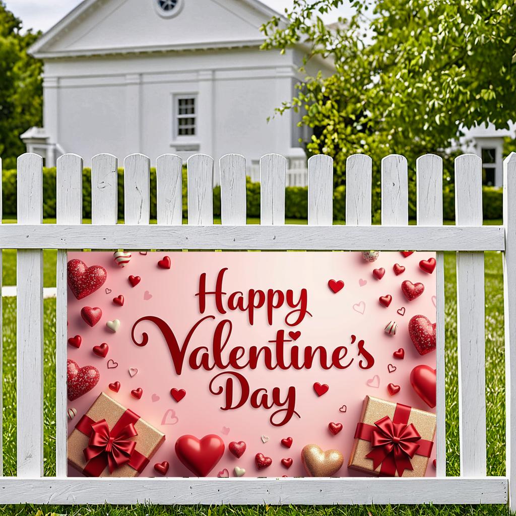 Red Background Customizable Reusable Portable Photo backdrop Stylish Heart decoration for Indoor event