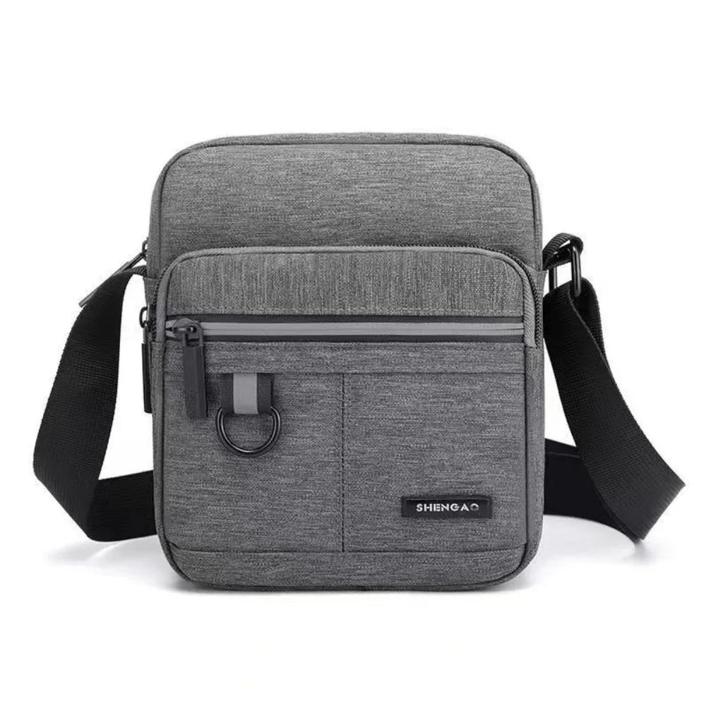 Solid Color Nylon Shoulder Bag Men Crossbody Bags Casual and Fashionable Retro Bag Business Crossbody Bags for Men Hand Bag