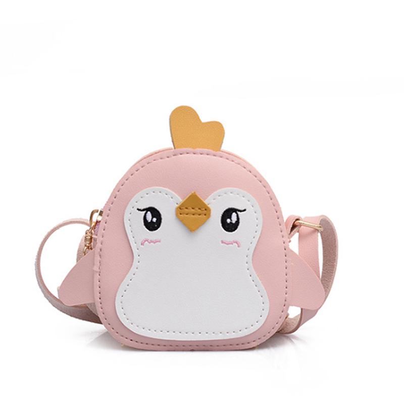 

Cartoon Cute Little Penguin Children s Diagonal Bag Girl Coin Purse KTY рожевий