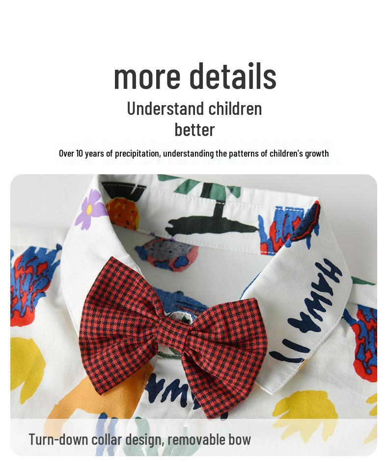 Summer Short Sleeve Gentleman's Children's Two-Piece Set