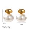 Yori Statement Stainless Steel Pearl Earrings for Women Fashion Party Waterproof Trendy Jewelry Gift 2025