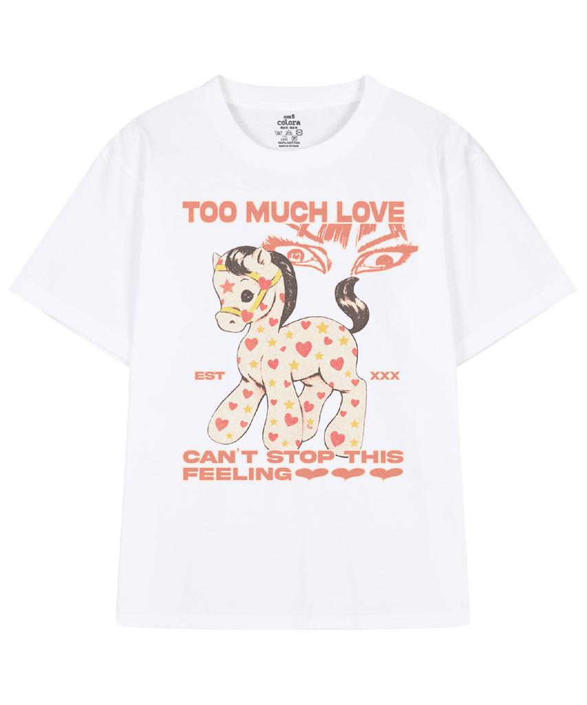 Keollola Too Much Love Pony Short Sleeve T-Shirt (3 Colors)