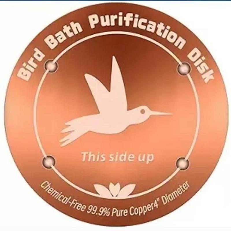 Bird Bath Copper Birdbath Purifier with Triple-Point Support Bath Disk Ornaments Feeder Accessories for Outdoor Bird Baths Bowls