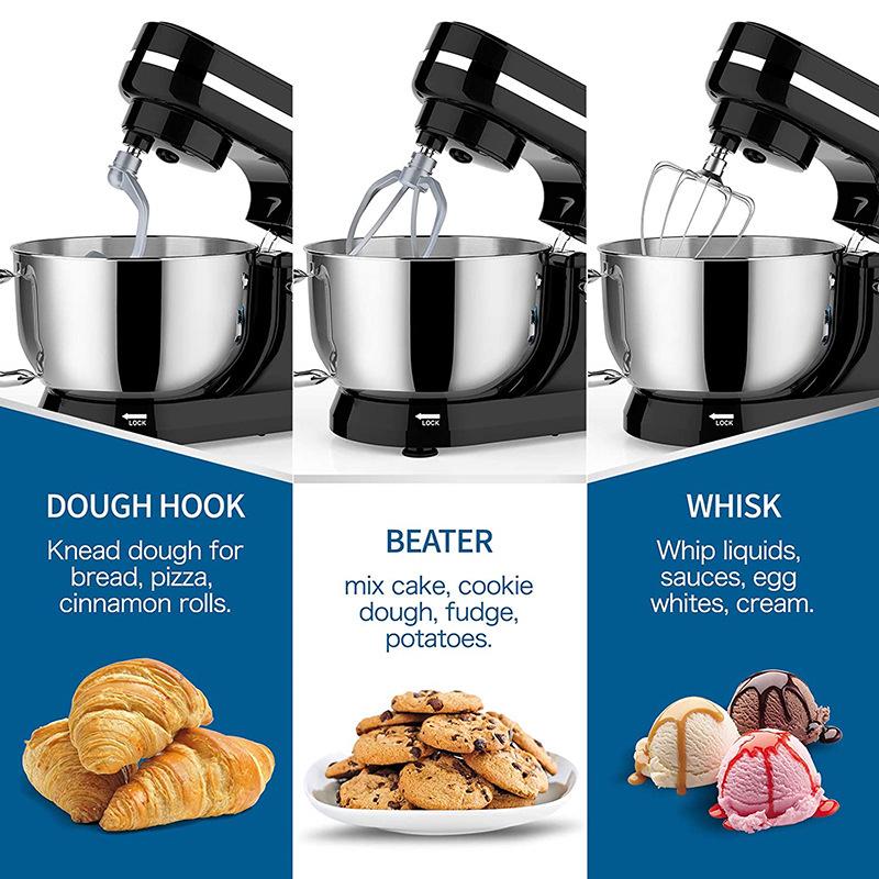 1500W Household Chef Stand Mixer, 5L Capacity Dough Kneading Machine In Stock