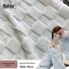 Checkerboard Spot Double-Sided Jacquard Cotton Fleece Pajamas and Blanket Fabric for Autumn/Winter