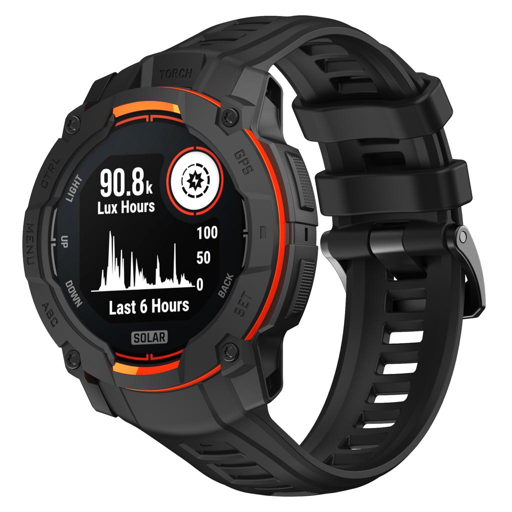 For Garmin Instinct 3 AMOLED 45mm/Instinct 3 Solar 45mm Smartwatch Band Breathable Sports Silicone Strap