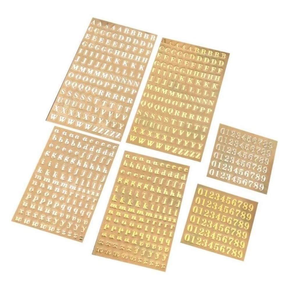 1PC Copper-Nickel Epoxy Filling Sticker 3mm Thickness Chunky Glitter Letters Resin Mold Decoration