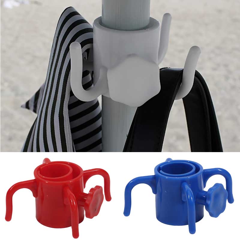 Beach Umbrella Hook Hanging Camping Trip Four Corner Beach Umbrella Hook Clasp for Towels Bags Hats Tent Accessories Tent Hook