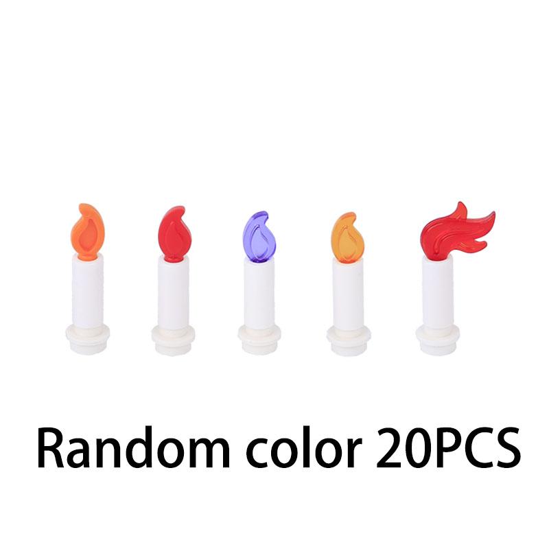 MOC Building Block Liquid Blood  Pool Milk Ice Cube Snowflakes Flame Candles Fire Campfire Accessories DIY Toy Model Bricks A041