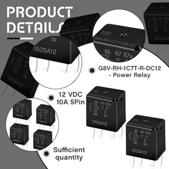 Power Relay Multi Purpose Fuel Pump Black Automotive Relay Replacement Elec
