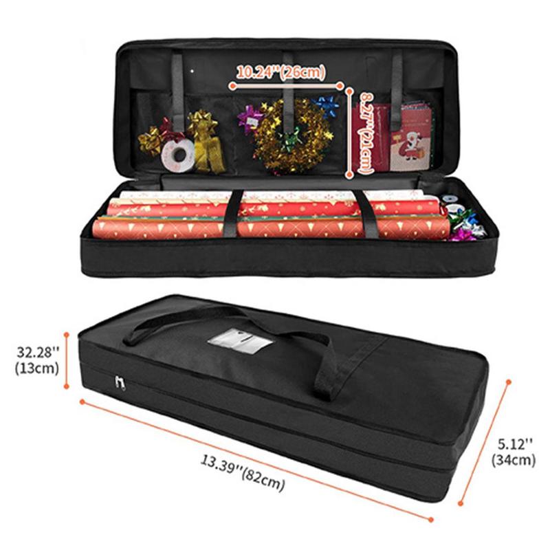 Wrapping Paper Organizer Zippered Gift Wrap Dustproof Waterproof Containers 600D Oxford Cloth Bags For Christmas Gift Large