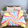 Colorful Abstract Spiral Decor Set Soft Comfortable Duvet Cover Bedding Set Included 1*Duvet Cover & 2*Pillowcases gift
