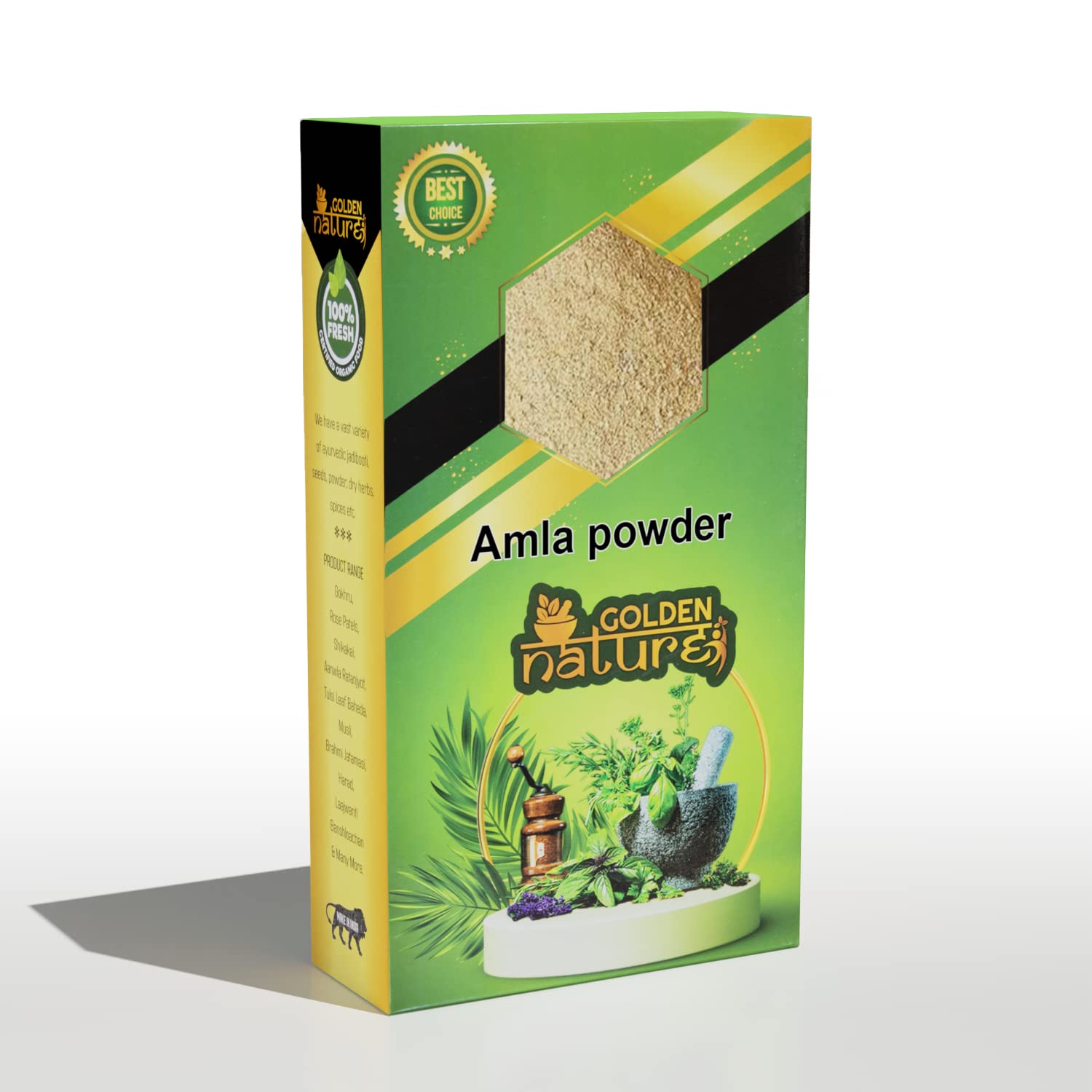 

Golden Nature Natural Amla Indian Gooseberry Powder Phyllanthus Emblica | 200gm 0.4lbs
