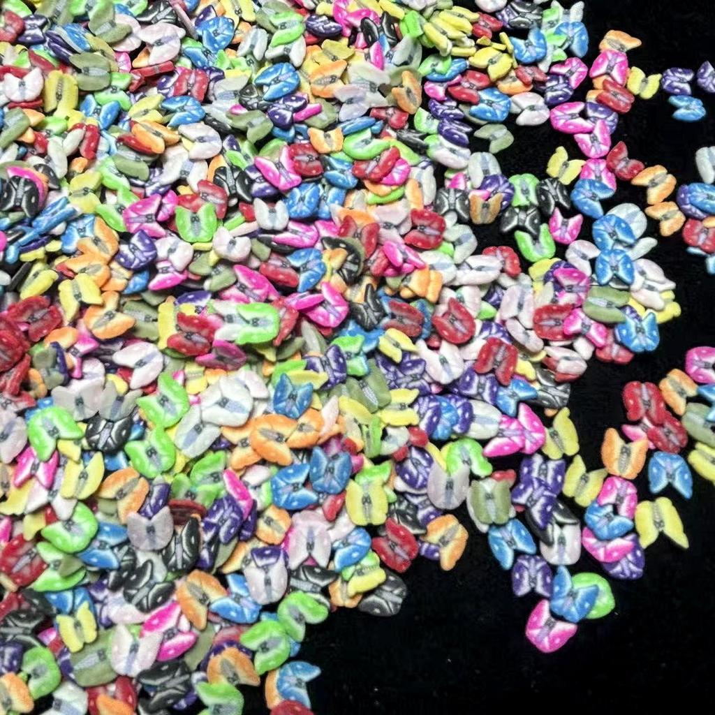 Christmas Polymer Clay Fruit Slices for DIY Nail Art and Crafts.