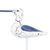 3pcs Blue White Color Seagull Statue 5in Seabird Sculpture  Beach Outdoor Decor