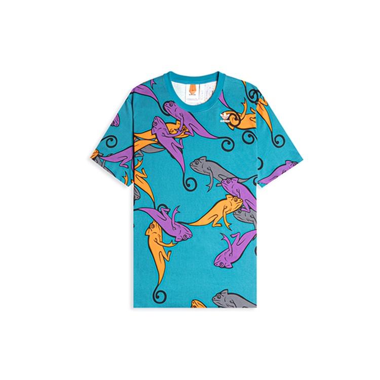 adidas originals Full Print Multicolor Dragon Printing Short Sleeve Men s FM3686 M