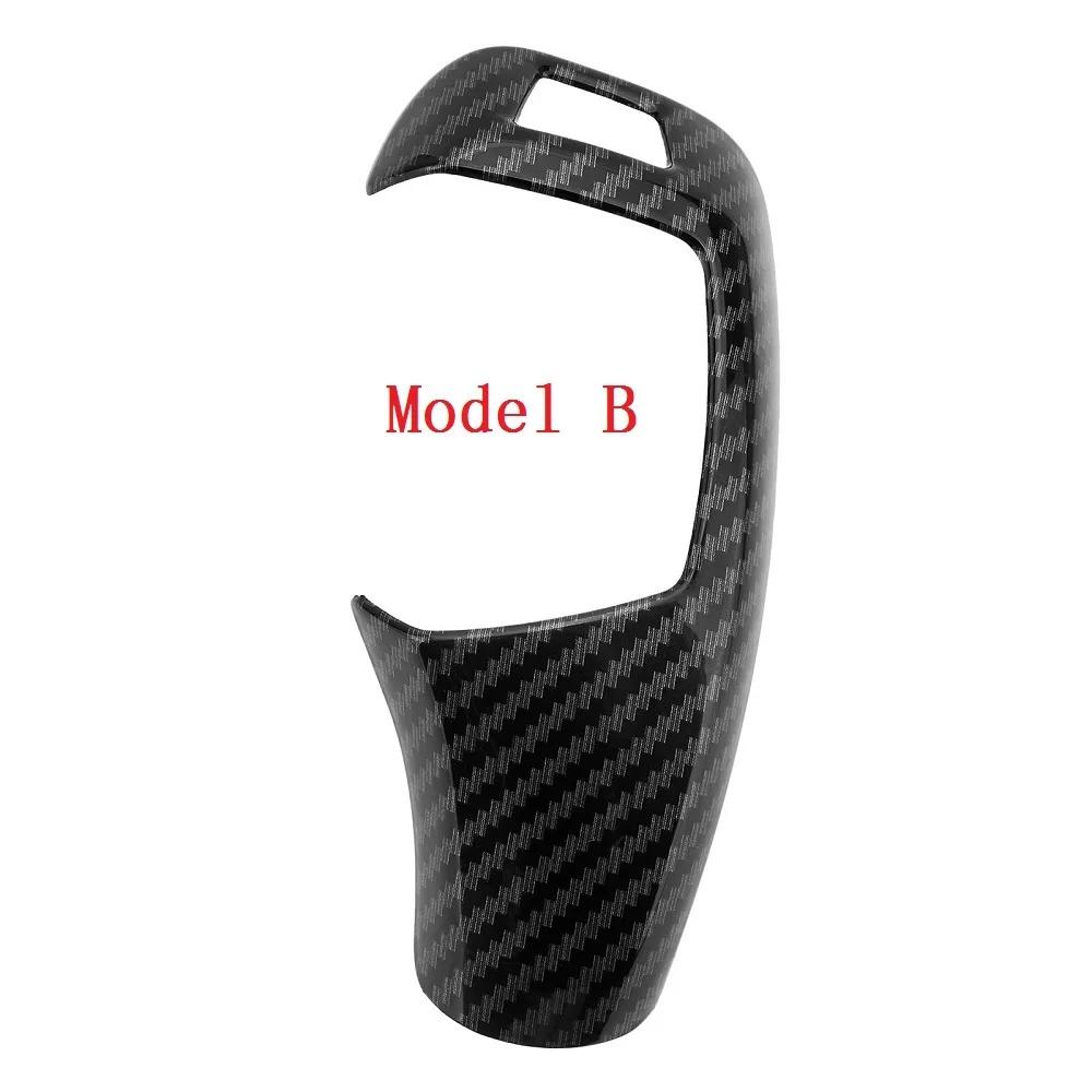 1PC Carbon Fiber Style Gear Shift Handle Sleeve Button Cover Stickers For BMW 1 2 3 5 Series X3 X4 X5 X6 F30 F10 F32 F25 F15 F16