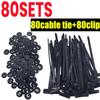 2-200pcs Self Locking Zip Nylon Cable Tie Buckle Black Zip Ties Multipurpose Cable Ties Tool Universal Heavy Duty for Car Repair