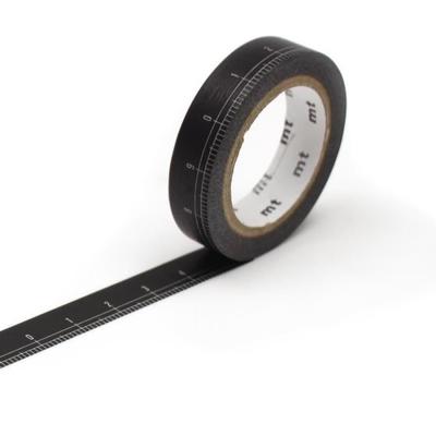Masking Tape - EX - Règle fond noir - 10 mm - 7 mètres - Repositionnable