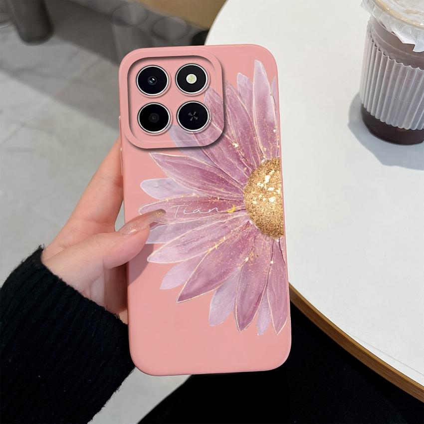 For Huawei Honor X6C X7C 400 Pro Lite Phone Case Pretty Pink Cloud Patterns Liquid Silicone Newly Upgrade Anti Drop Protective Covers For Huawei Shell