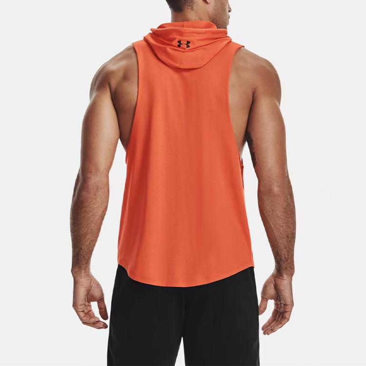 Under Armour Wzór z literami Oddychająca bezrękawnik sportowy męski Kamizelki Pomarańczowy 1365215-851