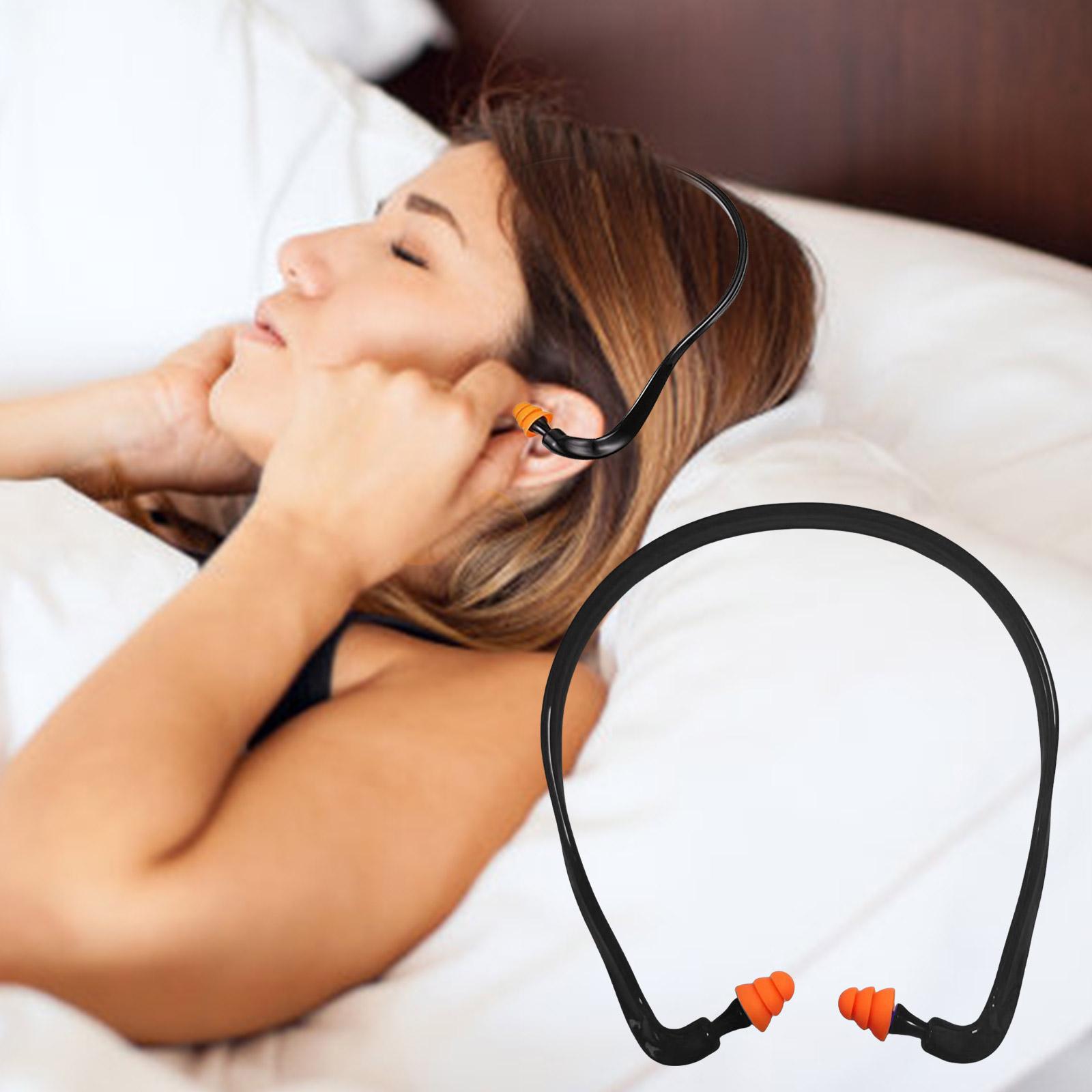 Мягкие силиконовые беруши с креплением на голову защитные наушники для сна и работы — фото 6