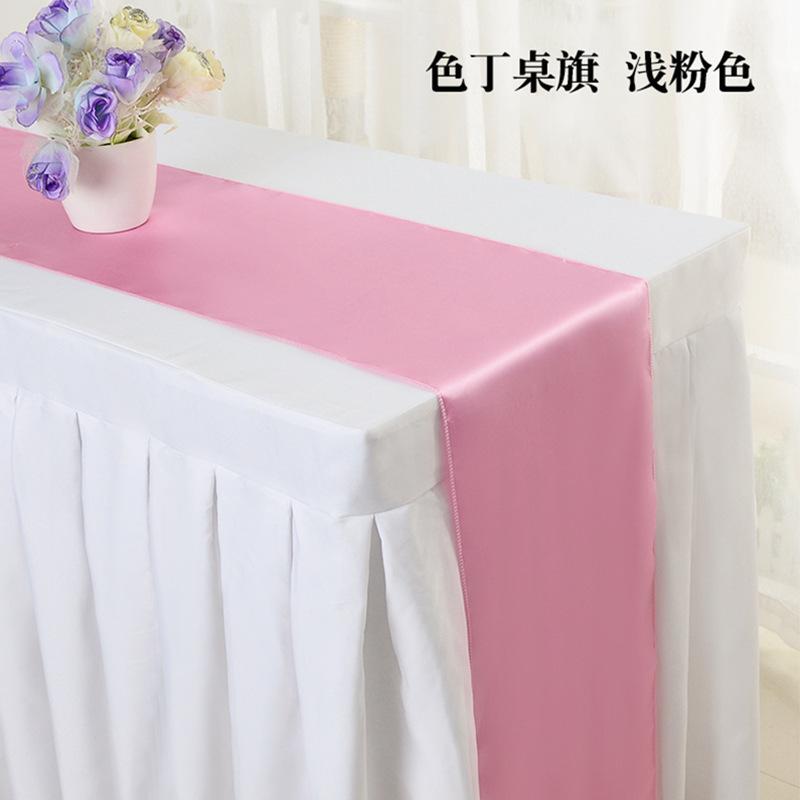 1PC Wedding Party Burgundy Satin Table Runner Modern Royal Blue For Round Dining Tables Decoration 30*275cm