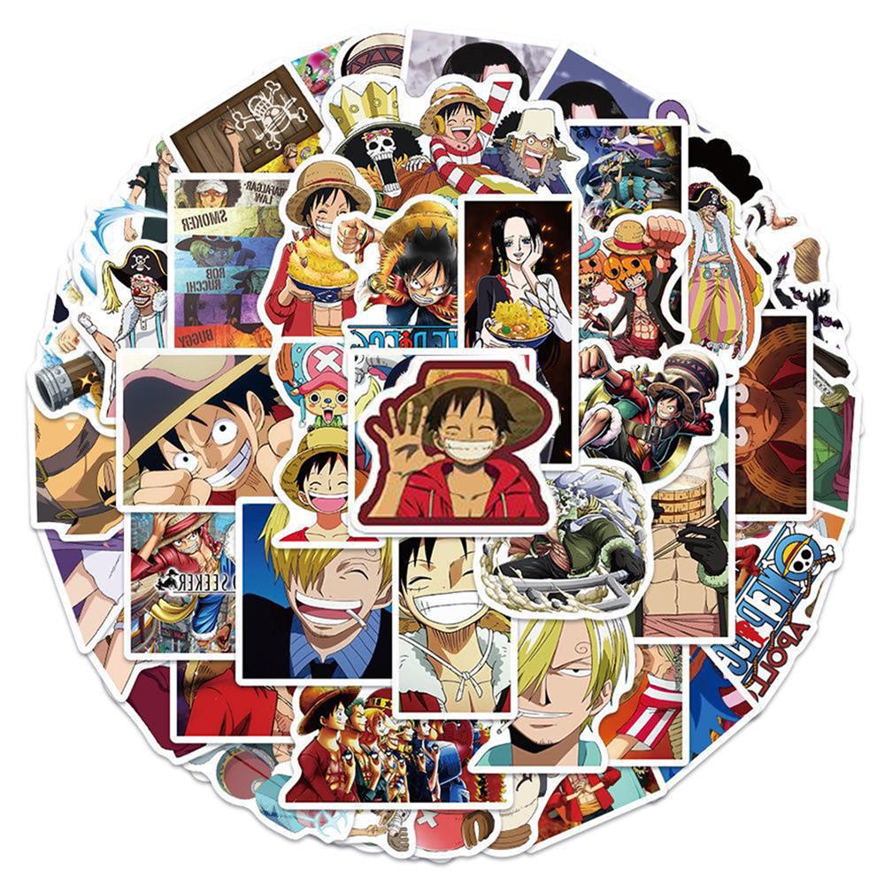 10/30/50pcs Japanese Anime ONE PIECE Graffiti Stickers Cute Cartoon Sticker Toys DIY Phone Stationery Cartoon Reward Decals